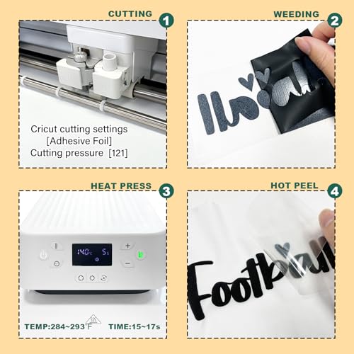 Image of Black Puff Vinyl Heat Transfer12 x 8ft 3D Puff HTV Vinyl, Puffy Iron-On for Fabrics, Perfect for T-Shirts, Bags, Pillows, Compatible with Cricut & Cameo