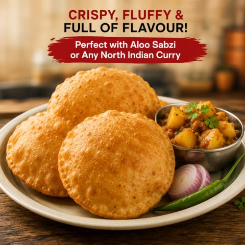 Image of INDIMIX Bedmi Puri Mix 500g | Ready-to-Cook Urad Dal Bedmi Puri Atta, Instant Masala Puri, Authentic North Indian Breakfast, From the House of Pansari