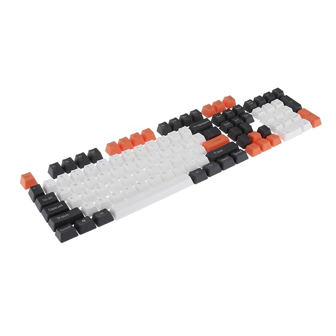 PBT 104 Keycaps Set DIY for Most Mechanical Keyboard Relieve Fatigue