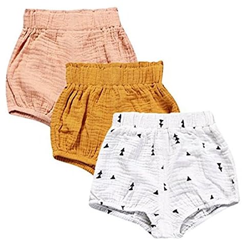 FAIRYRAIN Baby Boys Girls Cotton Linen Shorts Cover