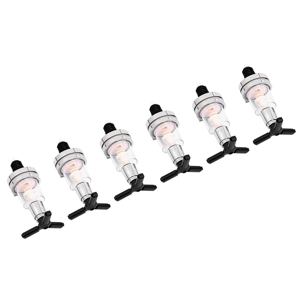 Dispensador de Licor Montado en la Pared de 6 Botellas, Soporte de Mayordomo de Bar Vino óptico Cerveza Botella de Alcohol Soporte para Bebidas Boquilla Giratoria Juego de Vasos