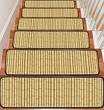 Stair Treads Carpet Set of 13 Realistic 3D Bamboo Texture Brown Bamboo Stick Seamless Bamboo Vintage