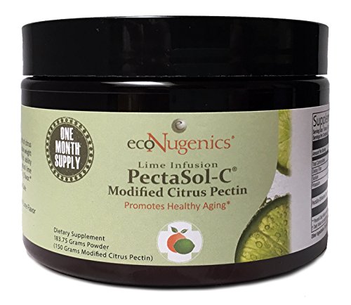 ecoNugenics PectaSol-C Modified Citrus Pectin Cellular Health and Immune System Supplement - Lime Infusion Powder 183.75 Grams - Maintain Healthy Galectin-3 Levels - Cardiovascular Support