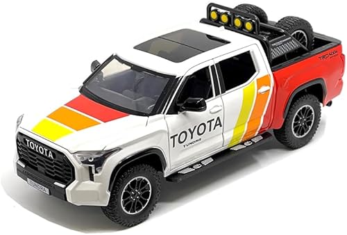 Toyota Tundra TRD 4x4 Off Road - Camión modelo fundido a escala 124 (blanco)