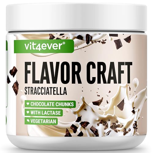 Sabor Stracciatella en polvo con trocitos extra - 250 g - Sabor y dulzor deliciosos - Uso versátil para alimentos y bebidas - Aroma en polvo - FLAVOR CRAFT