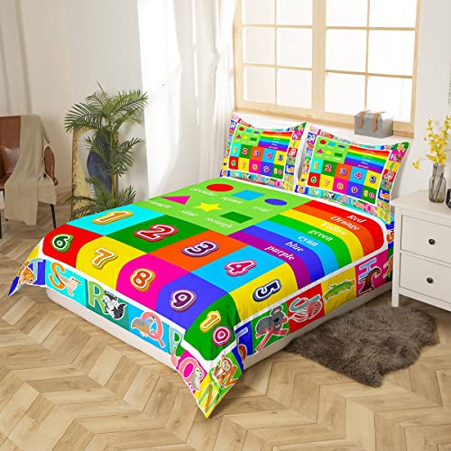 Loussiesd Kids Educational Duvet Cover Set Playtime Collection Abc - Image 2