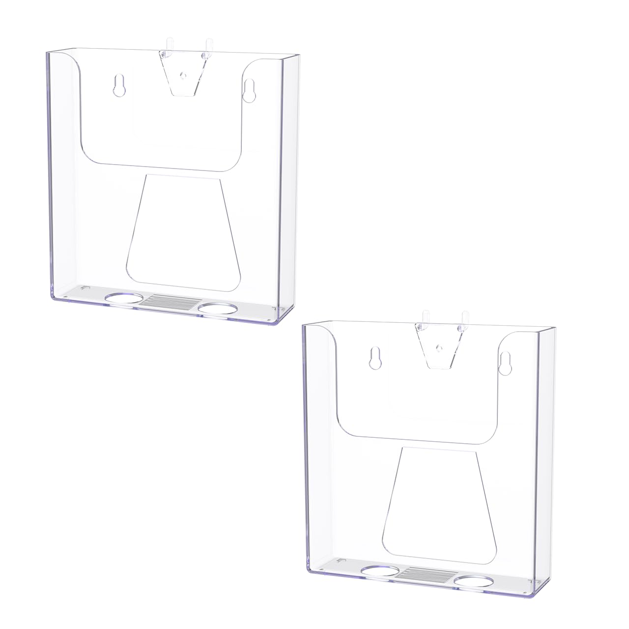 Marketing Holders 2 Pack Pegboard Brochure Holder for 6 Inch Booklets and Graphics Clear Plastic Organizing Display Printed Materials Please Take One Rack for Service Stations and Museums