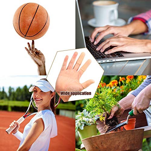 Frienda 30 Pieces Gel Finger Protector Finger Cots Silicone Finger Cover Cap Gel Finger Sleeves Finger Support For Finger Cracking, Finger Trigger (Apricot) #TOP4