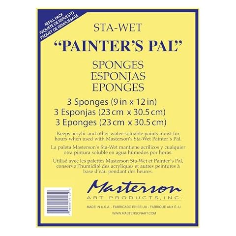 Masterson Sta-Wet Painter’s Pal Palette Sponge Refill 3 Pack Cover