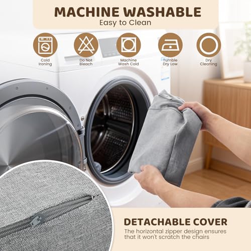 Recliner Cushions for Elderly 50* 50*12.5cm Grey Armchair Booster Cushion Large Dual-Layer Memory Foam Seat Chair Recliner Sofa Cushion Pad Support Washable Cover Dual-Sided Design Pressure Relief - Image 6