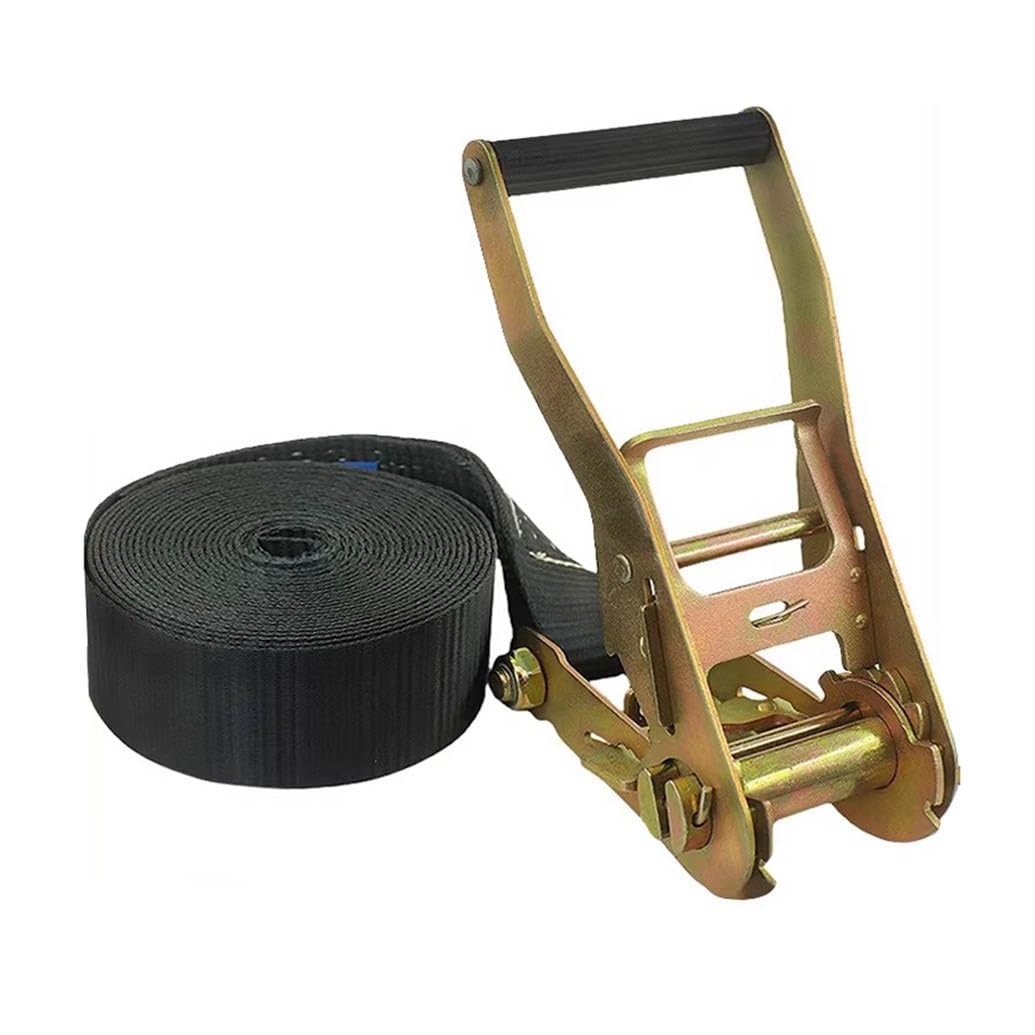 Confezione Da A Cricchetto Da 4 M X 5 Cm 1800 Kg Cinghia Di Tensione Con Cricchetto Resistenti Cinghie Di Ancoraggio Per Cinghia Di Fissaggio Per Camion Bagagli(Black1,5cmx5m/1.96x197in)
