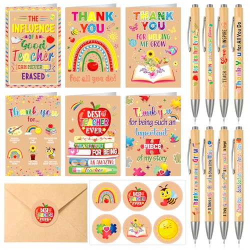 Cartes de remerciement pour enseignants stylos billes de remerciement cartes de vœux HOWAF