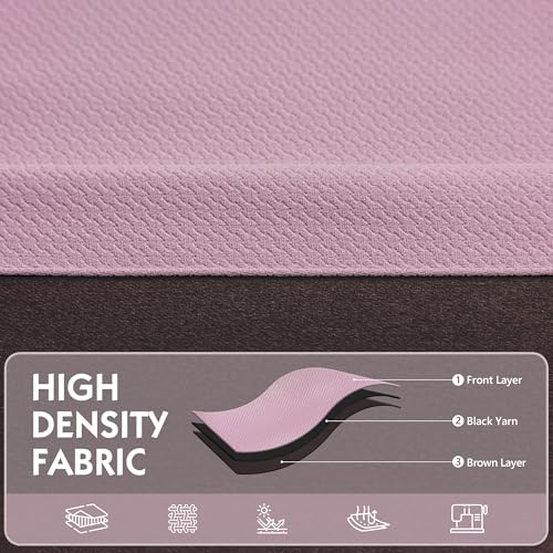 Image of FMFUNCTEX 100% Blackout Curtains for Bedroom, Pink Curtains 54 Inches Long Textured Thermal Insulated Curtains for Living Room Drapes, Black Out Drapery Grommet Room Darkening 2 Panels