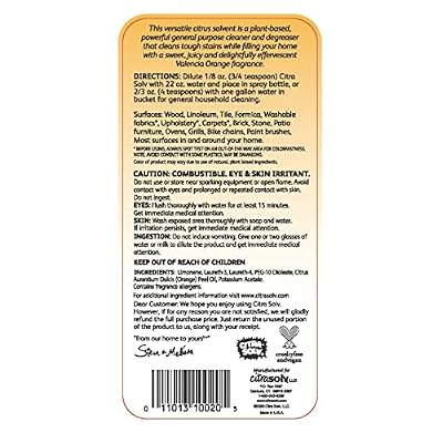 CitraSolv Natural Cleaner and Degreaser Concentrate Valencia Orange, 16 Fluid Ounce