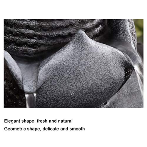 Tabletop Fountain Resin Decorative Fountain Indoor Fountain Creative Desktop Decoration Statue Mountain Stone Feng Shui Fountain Desktop Fountain (Color : Brass) #TOP2