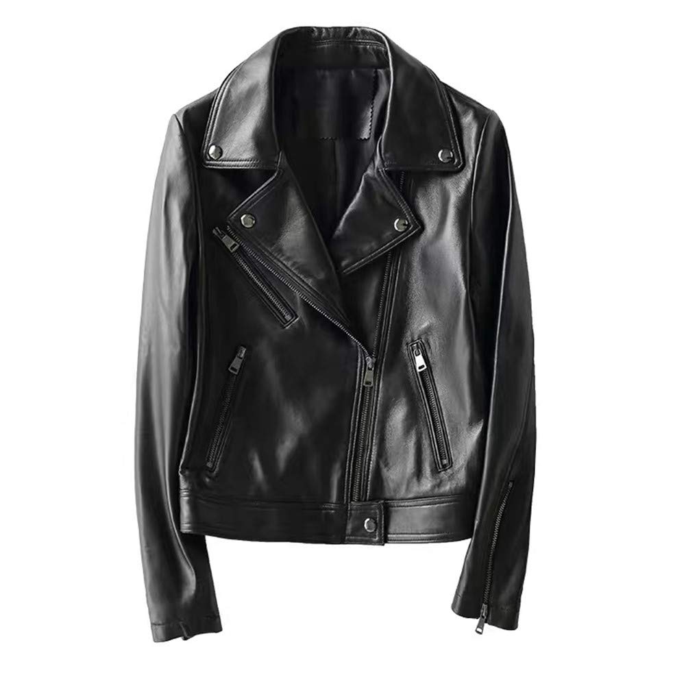 deicy　ラム革 シングルライダースジャケット ショート丈　ブラック シングルライダースジャケット レディース ラムレザージャケット S/M/L