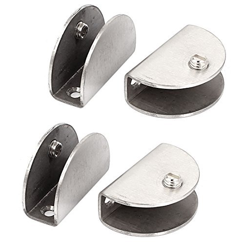 12mm Thick Stainless Steel Glass Shelf Clip Clamp Support 4pcs Amazon