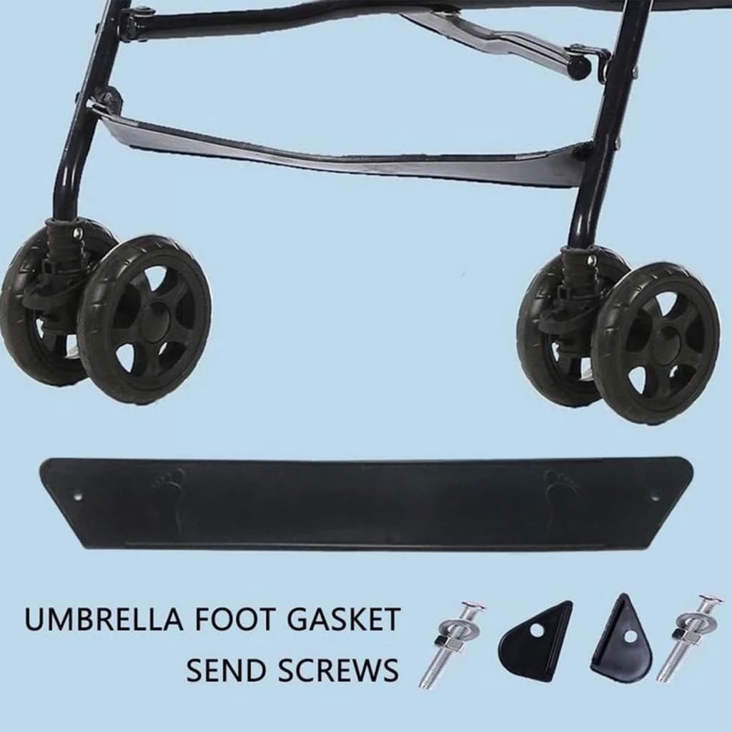 2 pezzi nero passeggino poggiapiedi di ricambio regolabile estensione passeggino passeggino passeggini e accessori per rivestimenti sedile passeggino, accessori connettori per passeggino (37 cm)