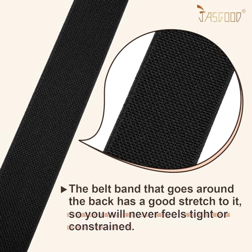 JASGOOD Women’s Elastic Leather Wide Belt Vintage stretch Belt for ladies Jeans Dress3