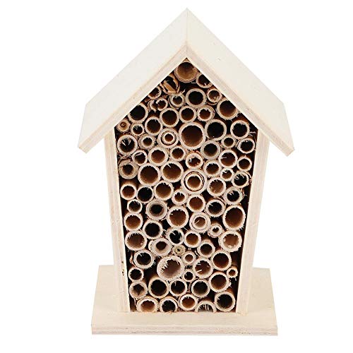 ZPSHYD Wooden Insect House, 5.5x3.9x3.1in Paulownia Wooden Hanging Insect Hotel Wood Shelter Nesting Box Outdoor Garden Decoration for Garden Balcony Patio Yard for Bee, Butterfly, Ladybirds