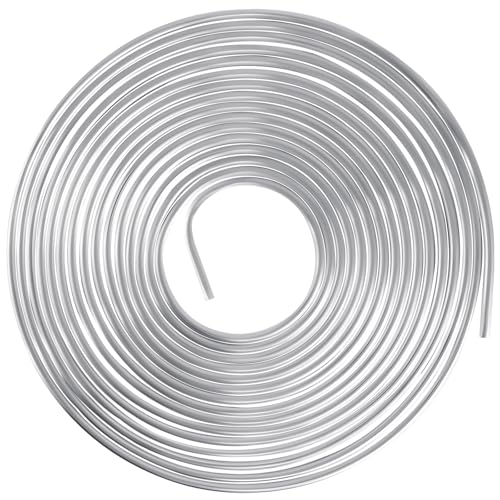 MuHize 3/8 Fuel Line, 50 ft 3/8" Aluminum Tubing, Flexible Metal Fuel Line, Easy to Bend and Corrosion Resistance, Use In Plumbing Fuel Systems, Oil S