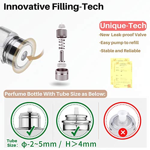 AsaNana Perfume Atomiser, Refillable & Travel Size Perfume Bottle, Leaking Proof,Bottom Pump without Funnel, Luxurious Small women and men, 5ml - Image 6