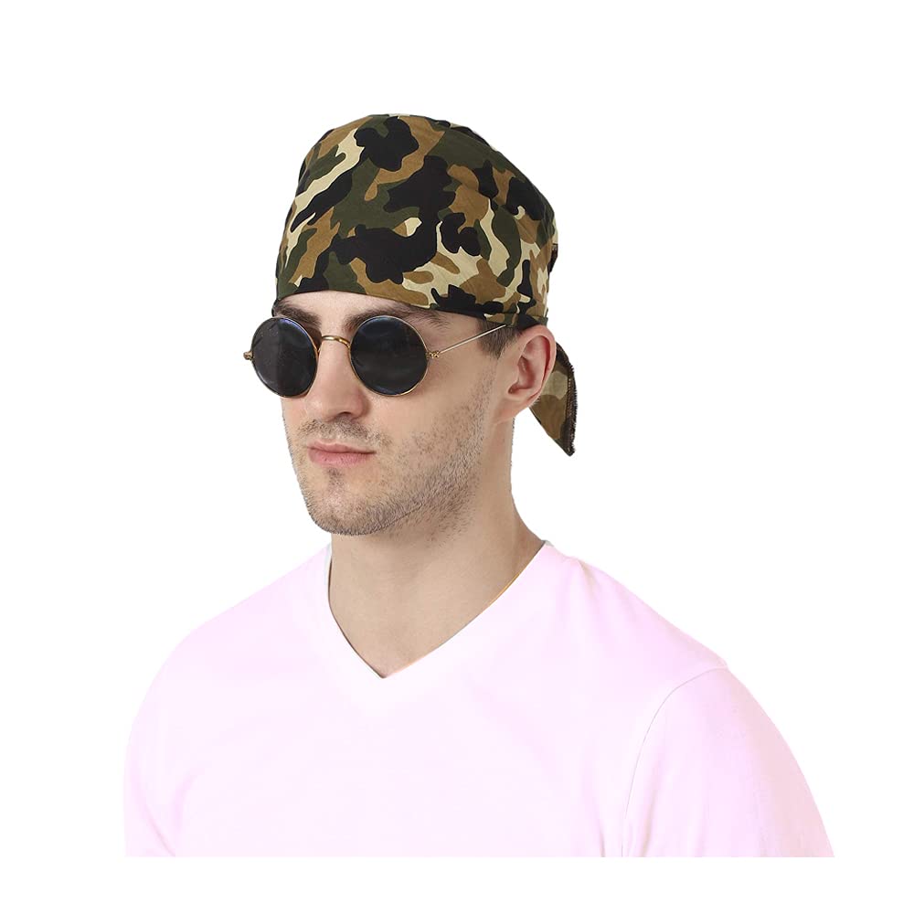 Army Man's & Boy's Camouflage Multipurpose Paisley Printing Cowboy Bandana Headbands Handkerchiefs Necktie-image-6
