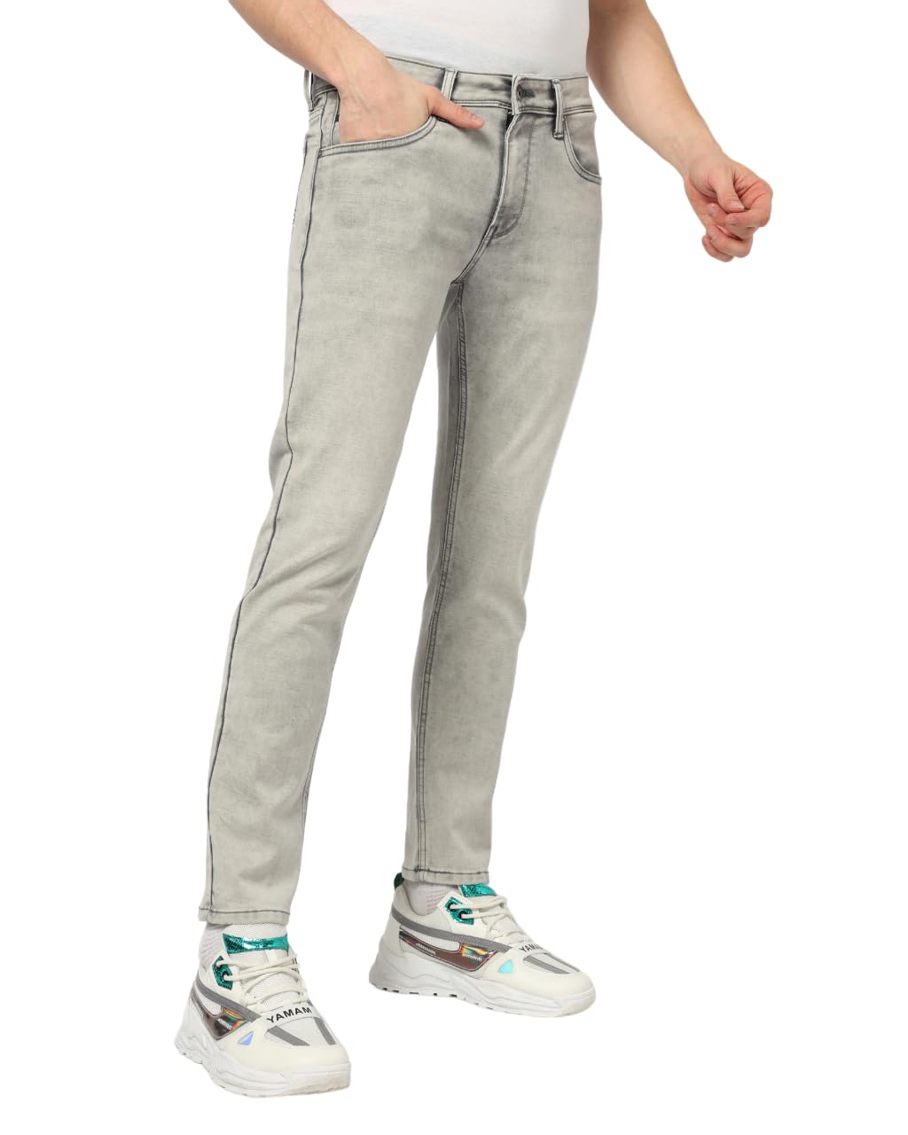 BLUE BUDDHA Men's Cotton Casual Grey Ankle fit Jeans with Elegant Design | Super Soft Comfortable Stylish Jeans for Casual... - Review, Price and Buying Guide
