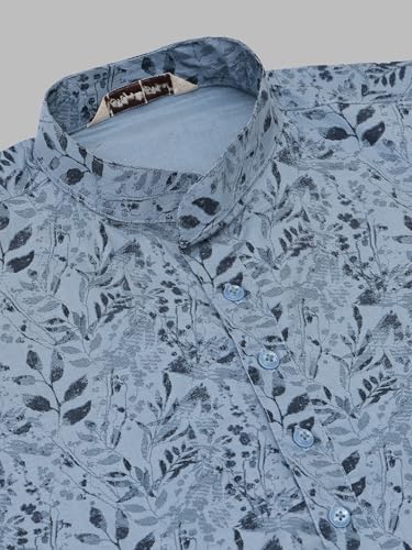 Image of Majestic Man Women's Cotton Regular Fit Casual Ethnic Motifs Printed Mandarin Collar Long Kurta