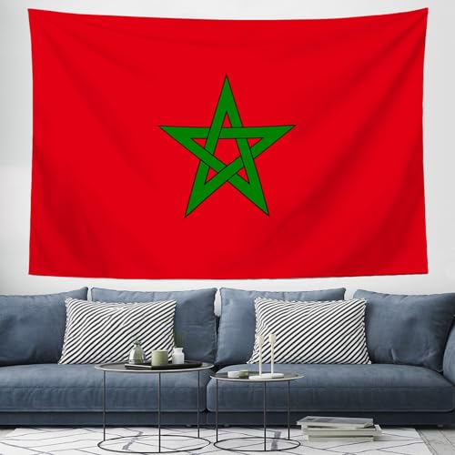 Drapeau marocain en tenture murale pour relooker un dortoir ou une chambre