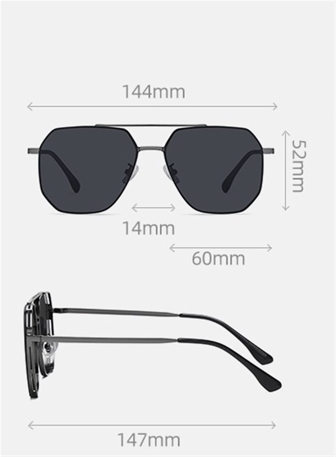 Męskie rowerowe metalowe spolaryzowane okulary przeciwsłoneczne dla kierowców UV400 Retro okulary przeciwsłoneczne dla osób dojeżdżających do pracy Prezent (Color : A, Size : 1)