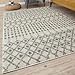 Price comparison product image THE RUGS Modern Moroccan Design Living Room and Bedroom Rugs, Non-Shedding & Easy Care (Moroccan Ivory/Grey, 140x200 cm)