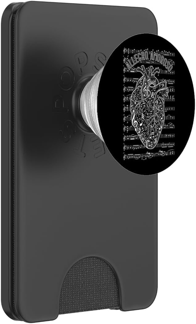 Musician Anatomical Heart Allegro Amoroso Sheet Music Notes PopSockets PopWallet for MagSafe