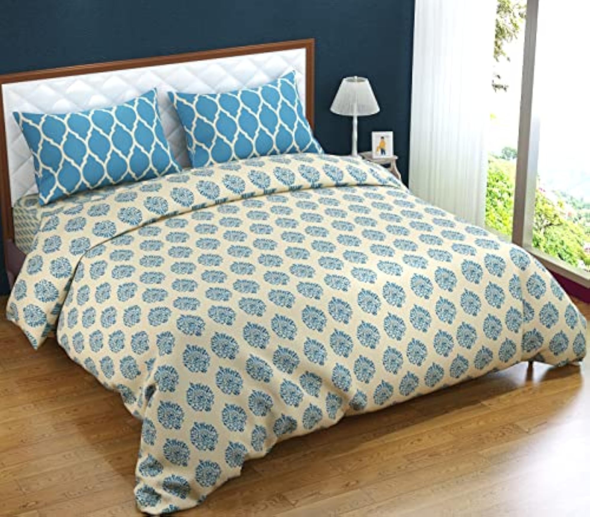 200TC 100% Cotton Printed Zippered Duvet Cover