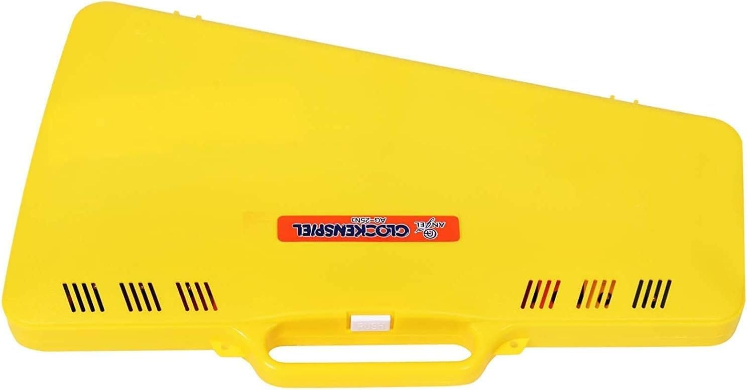 Xilofono Glockenspiel - Carillon in metallo, 25 tasti in metallo, angelo AG-25N3, con astuccio per bambini
