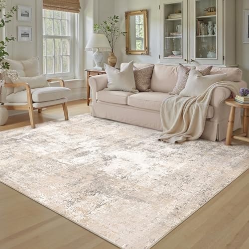 Best Color Rug for Light Grey Couch: Top Picks for Cozy Style 5 WondRg 5x7 Washable Area Rug Beige Grey Abstract Living Room Bedroom Throw Rug Neutral Modern Non Slip Soft Low Pile Indoor Carpet for Dining Room Office Entryway