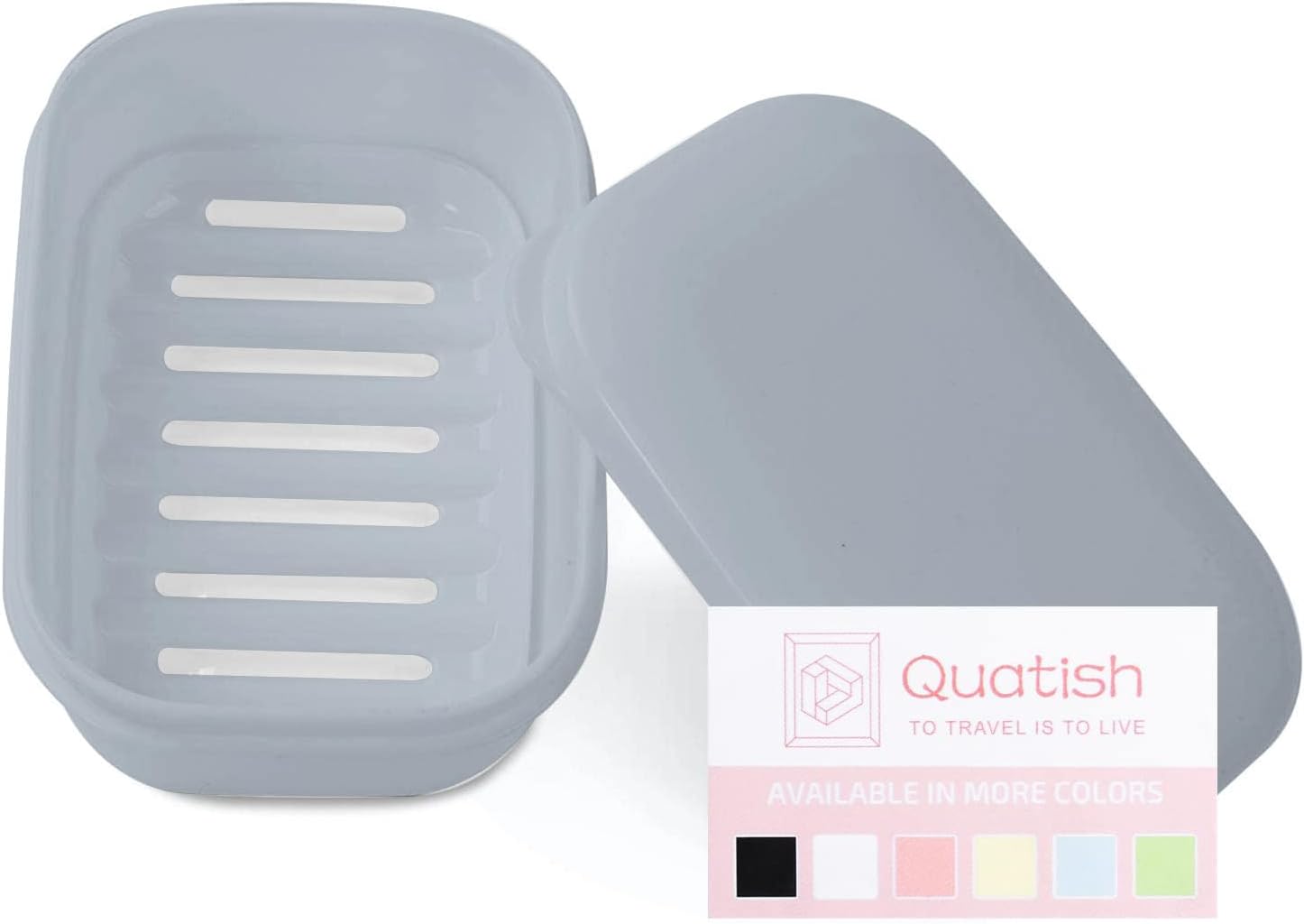Quatish Leakproof Soap Holder 1 Pack, Travel Soap Container