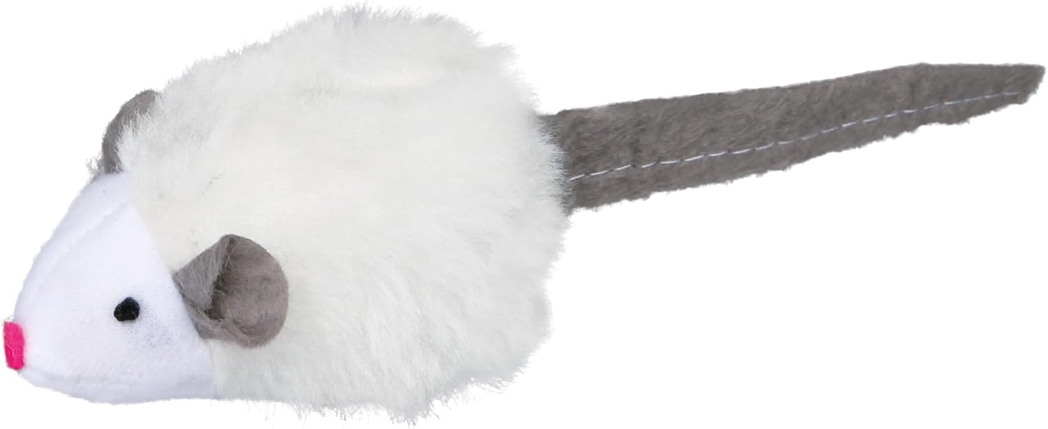 Trixie 4199 12 Plush Mice Squeaky 6 cm