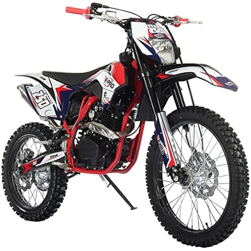 X-PRO 250cc Dirt Bike with LED Light Zongshen Engine Pit Bike Gas Dirt Bikes Adult Pitbike, Big 21"/18" Wheels!