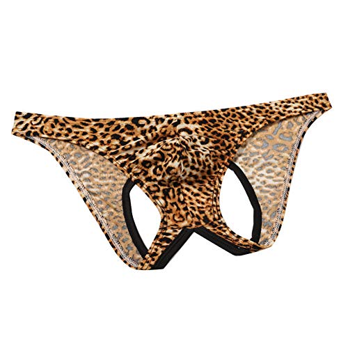 Swbreety Sexy Men's Leopard Jockstrap Underwear Low Waist G-String Thong3
