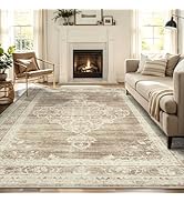 9x12 Area Rugs for Living Room Washable, Neutral Vintage Rug Large for Dining Room Bedroom Carpet...