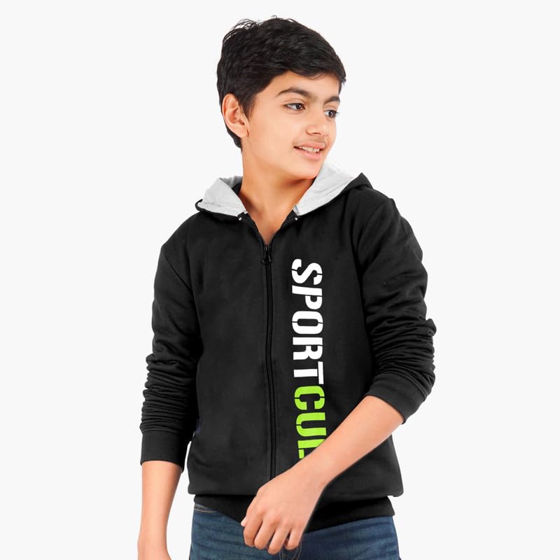 Image of Real Basics Boys Cotton Hooded Sweatshirt(Pack of 1)
