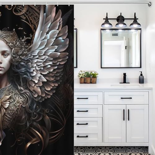 Rideau de douche deesse sombre imperméable lavable 183x183cm