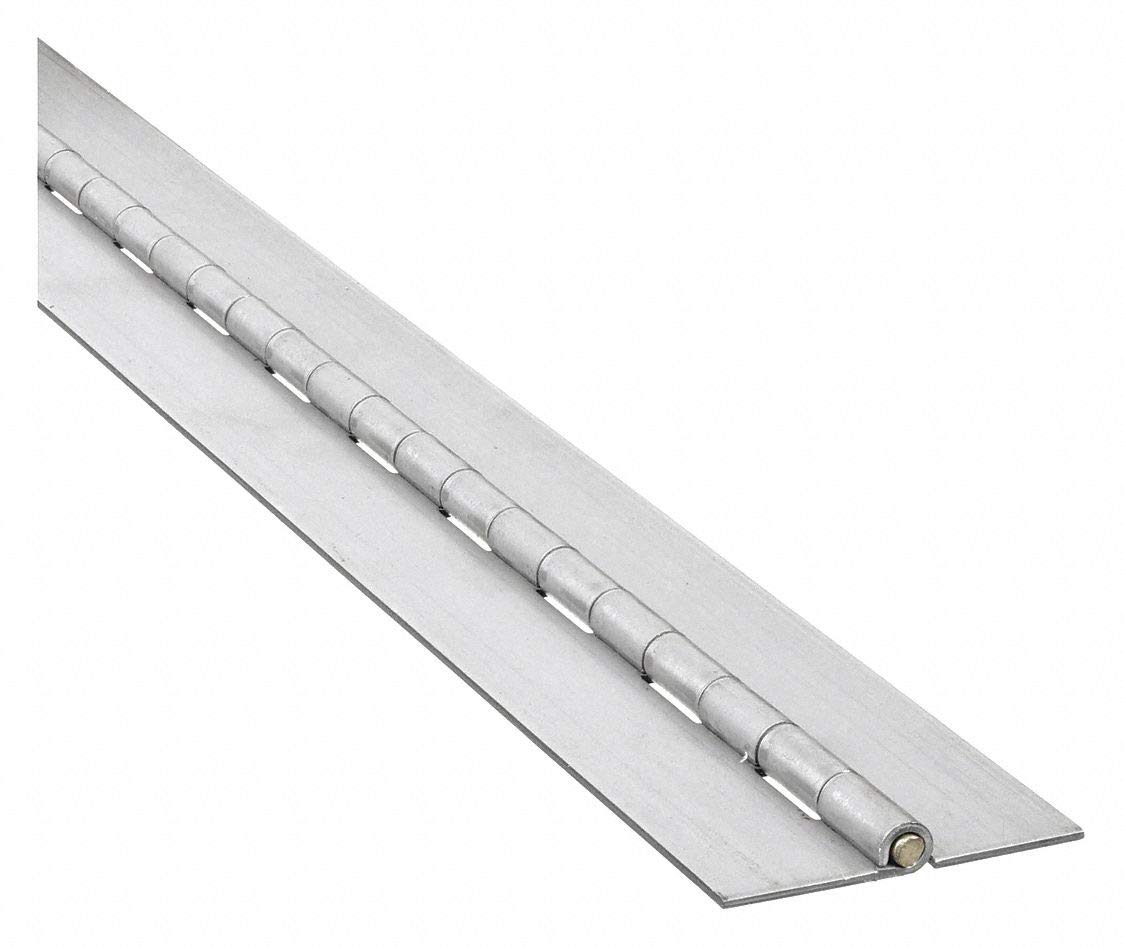 Marlboro Continuous Hinge, 3 ft. L x 3 in. W, Steel, Modern/Industrial, Milled Stainless Steel Finish