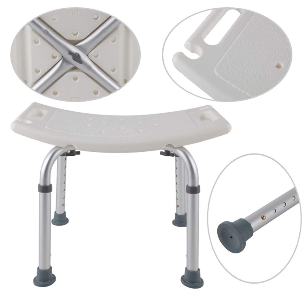 HENGMEI Silla de ducha Taburete Ajustable Taburete de Ducha Antideslizante para personas mayors (Modelo A)
