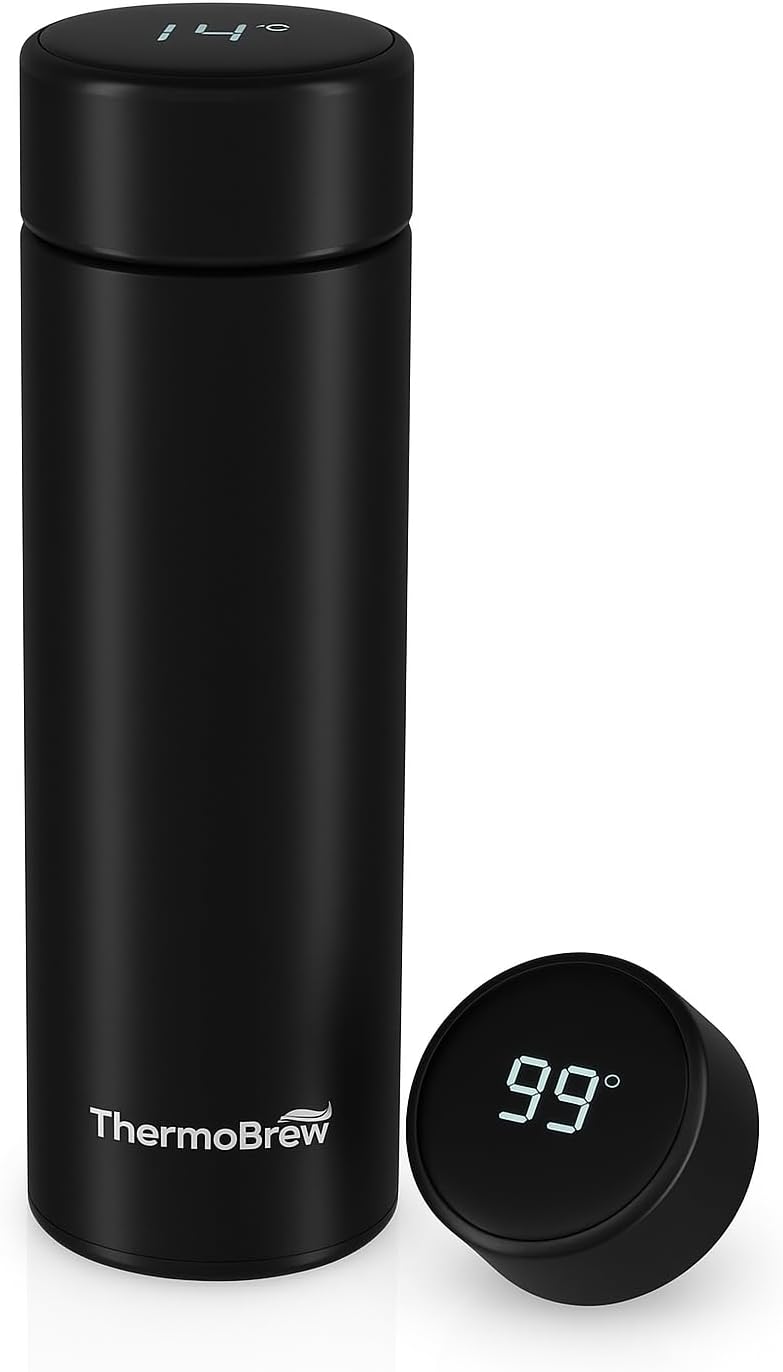 Smart Hot Water Thermal Flask for Baby Bottles Flask for Hot Drinks with Temperature Display Feature Stainless Steel Water Bottle (500 ML)