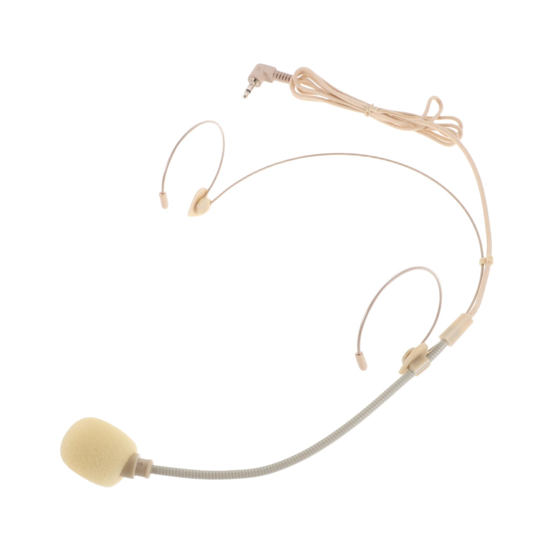 Abaodam Wired Headset Microphone: Headworn Over Ear Hanging Condenser Mic with Flexible 3.5l Plug for Teachers Trainers Tour Guides and Fitness Instructors