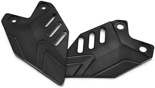 Heinmo Motorrad Fersenplatte Schutz Fußpedale Auflagen Fußstütze Für Z650 Ninja650 2018 2019 2020 (Black)