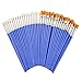 Flat Paint Brushes Set，50 Pcs Art Paintbrushes for Kids/ Artists/Painters/Beginners/Students ，Short Plastic Handle，Nylon Hair Brushes for Acrylic Oil Watercolor Art Painting (Mix（25Flat +25Round#1）)