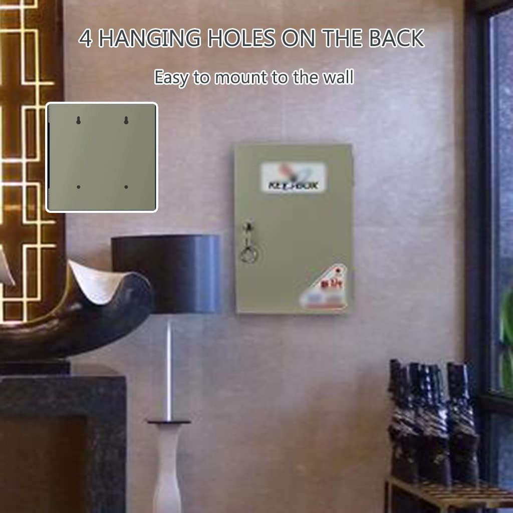 Armoire à clés murale pour 32 clés. Boîte à clés en acier peint durable avec étiquettes colorées. Solution de rangement sécurisée pour ranger les clés 24/48/72/96/120 clés